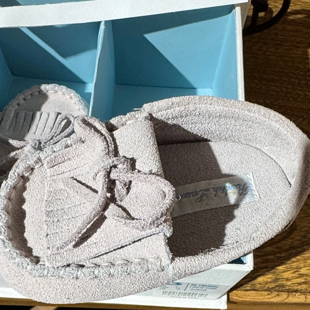 Ralph Lauren Kids Pink Moccasins